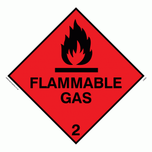Flammable Gas Stickers