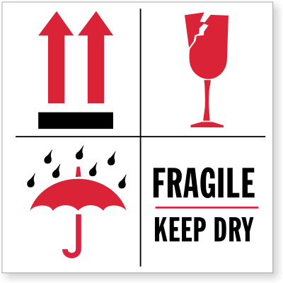 Keep Dry Shipping Stickers & Labels